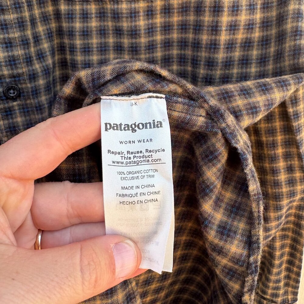 Patagonia L/S Vjosa River Shirt Mens XL Endless Black Plaid Outdoor Gorpcore - Picture 7 of 11